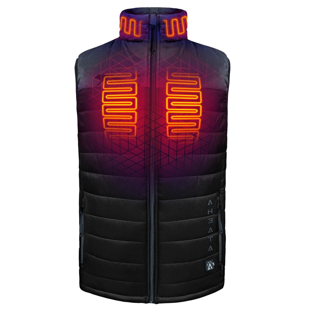 Mens Electric Heated Vest with Rechargeable Battery Pack and Fleece Lining