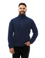 Mens Heated Fleece Jacket with Five Carbon Fiber Zones and Three Heat Levels for Outdoors