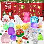 Squishy Toy Advent Calendar with 24 Unique Squeeze Toys and Foldout Display All Vera Mart