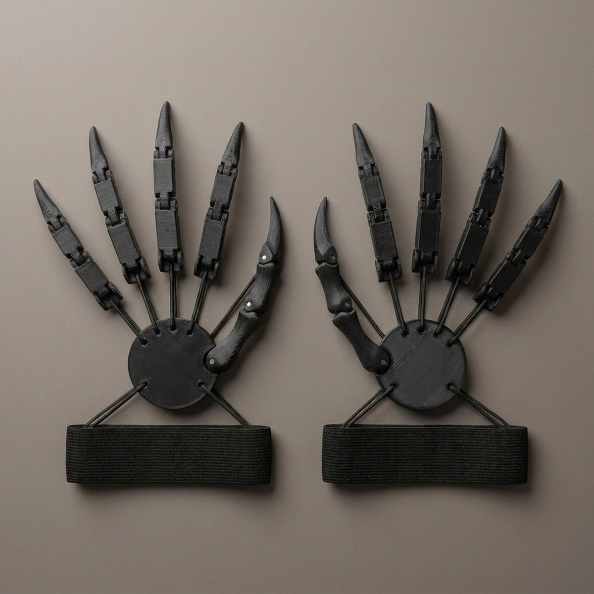 Articulated Finger Extensions Pair with Clawed Digits for Halloween Costumes