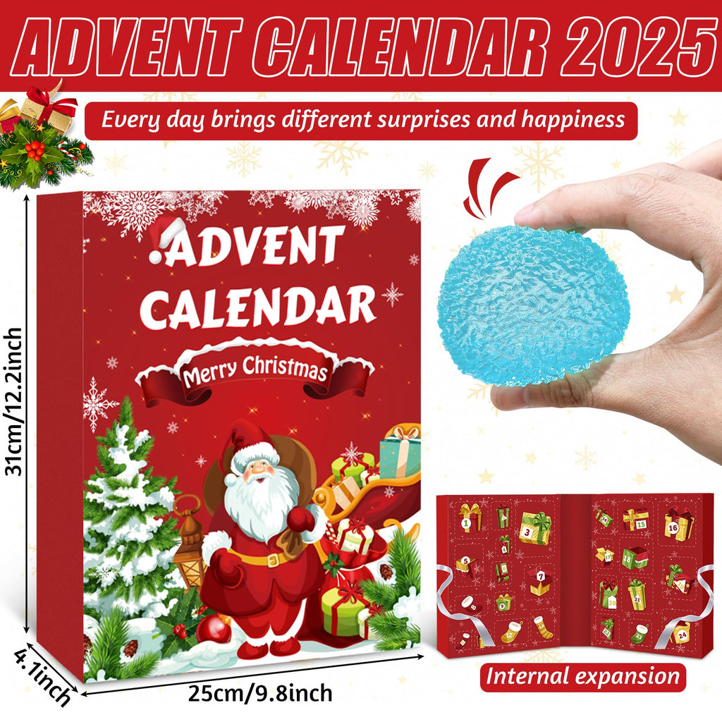 Squishy Toy Advent Calendar with 24 Unique Squeeze Toys and Foldout Display All Vera Mart