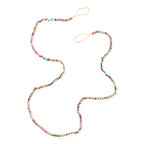 Rainbow Metal Bell Garland with Gold Bead Strand, 60 Inches All Vera Mart
