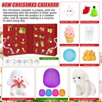 Squishy Toy Advent Calendar with 24 Unique Squeeze Toys and Foldout Display All Vera Mart