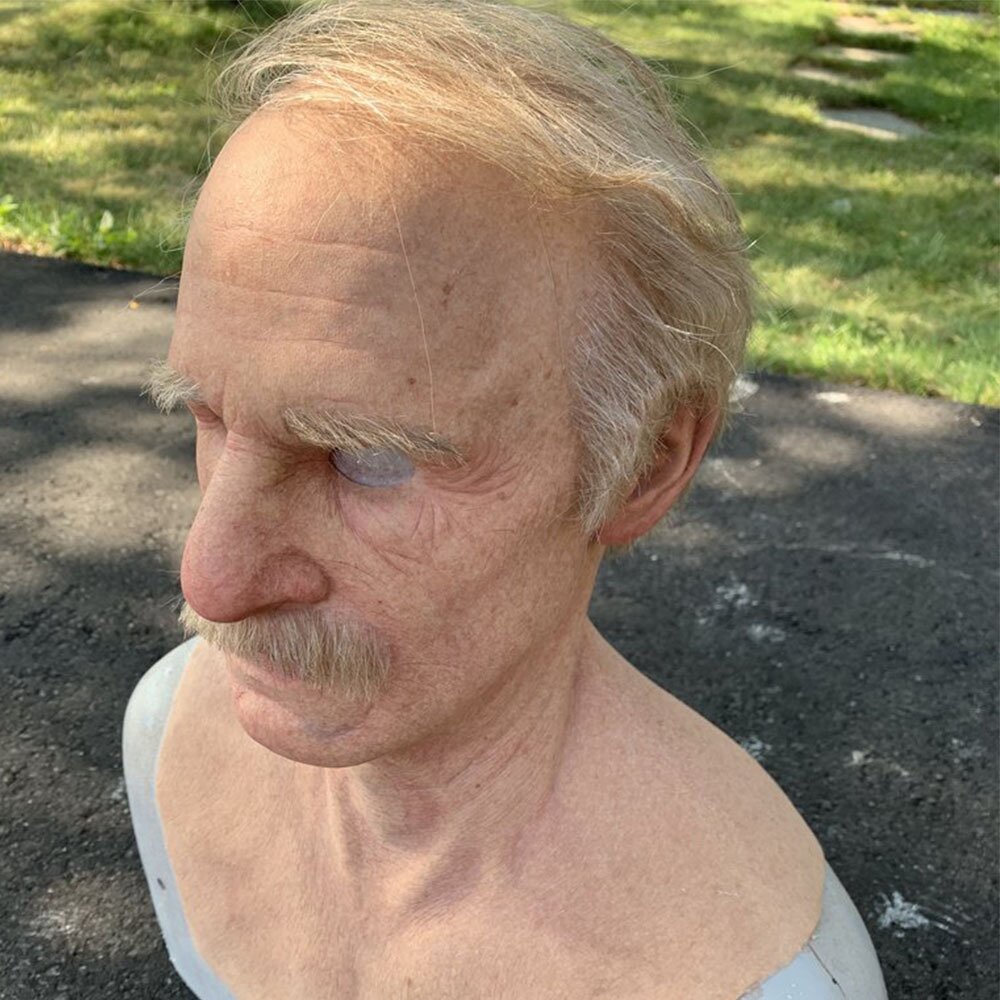 Realistic Old Man Latex Mask with Movable Mouth and Detailed Wrinkles for Adults All Vera Mart