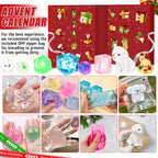 Squishy Toy Advent Calendar with 24 Unique Squeeze Toys and Foldout Display All Vera Mart