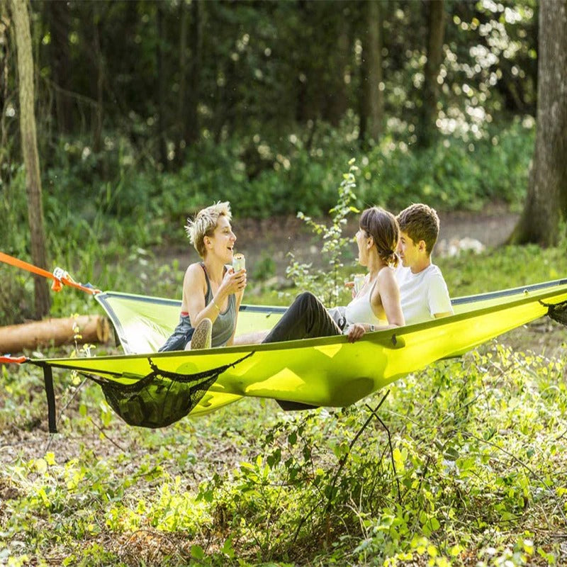 Triangle Hammock with Three-Point Anchor System and Multi-Person Capacity All Vera Mart