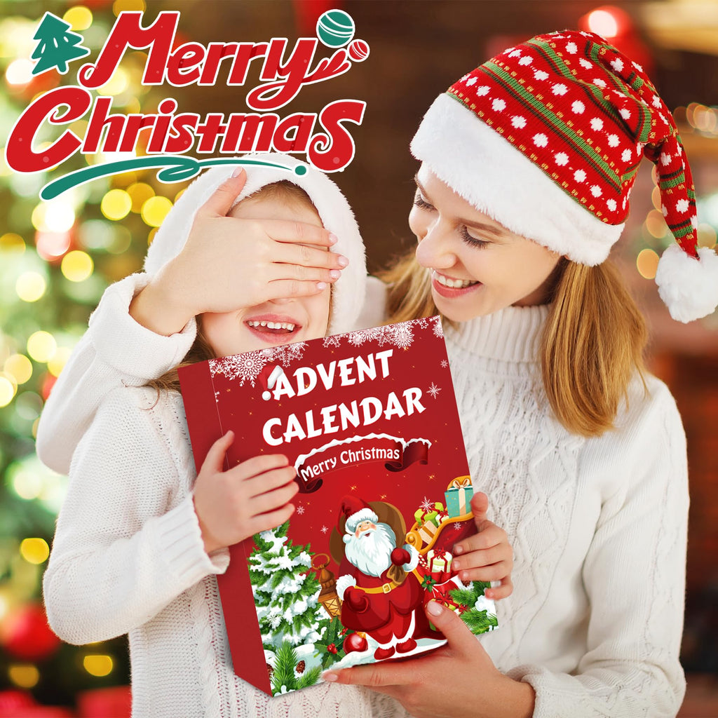 Squishy Toy Advent Calendar with 24 Unique Squeeze Toys and Foldout Display All Vera Mart