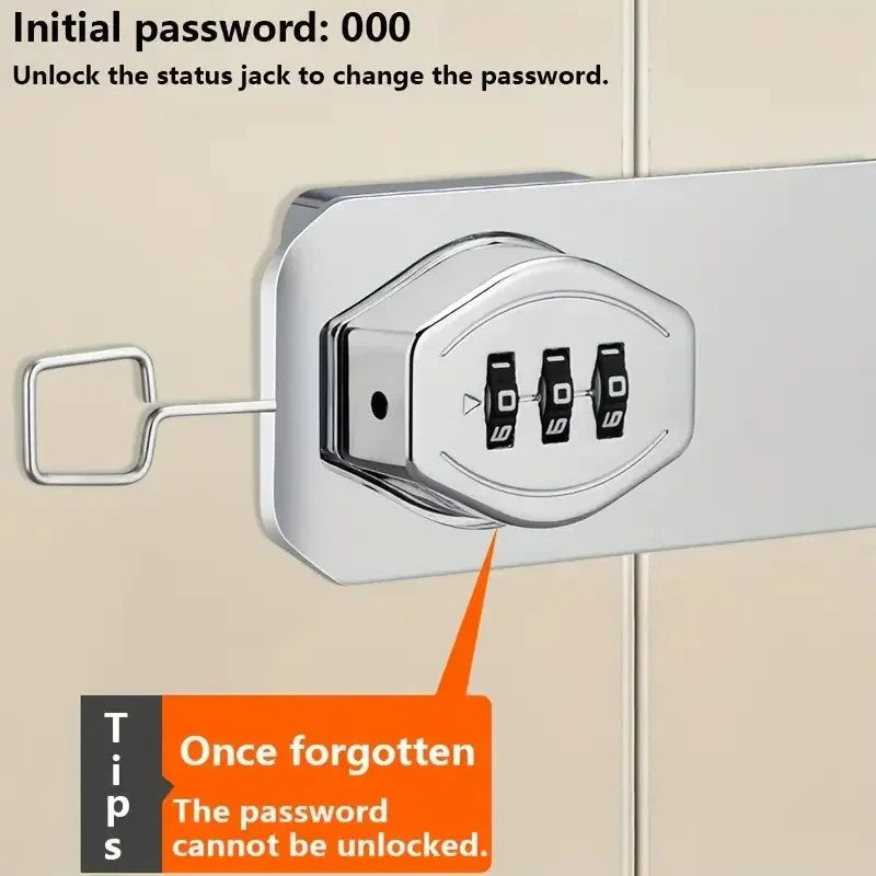 Heavy Duty Zinc Alloy Combination Hasp Latch with Resettable Code Mechanism