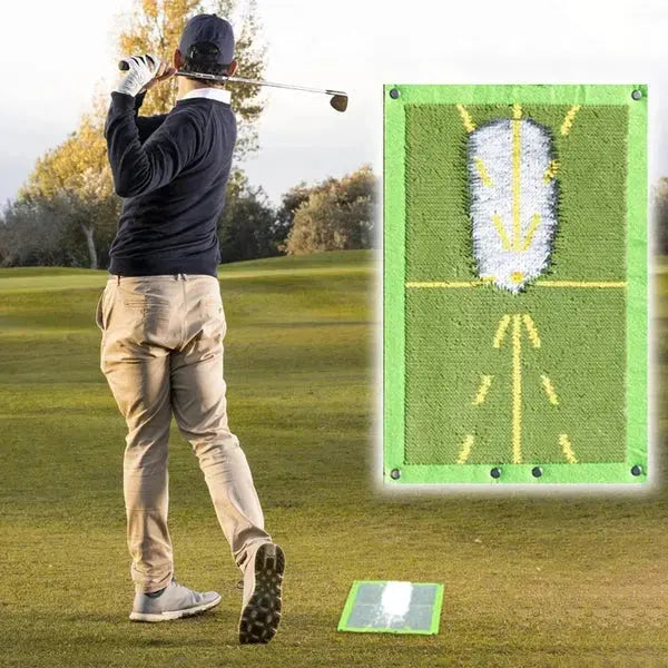 Golf Swing Trainer Mat with Divot Feedback and Impact Marking, Indoor/Outdoor All Vera Mart