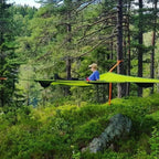 Triangle Hammock with Three-Point Anchor System and Multi-Person Capacity All Vera Mart