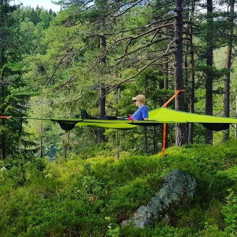 Triangle Hammock with Three-Point Anchor System and Multi-Person Capacity All Vera Mart
