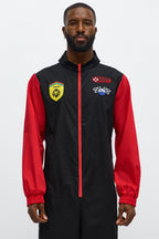 Mens Race Car Driver Costume Jumpsuit with Front Zipper