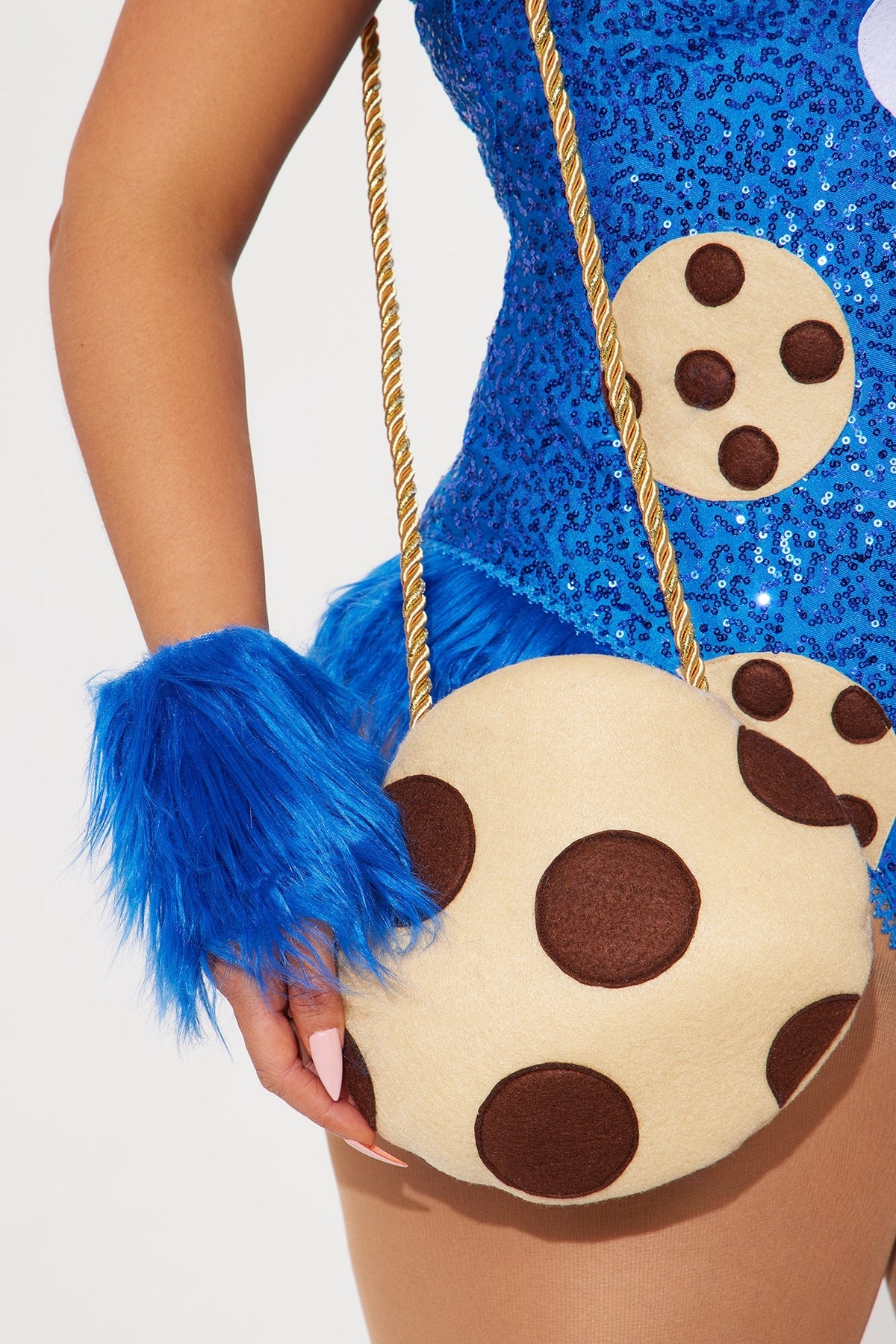 Womens Cookie Creature Costume Set with Sequin Teddy and Leg Warmers