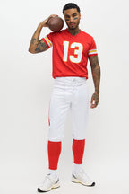 Womens Football Jersey Costume Set with Cropped Top and Panty