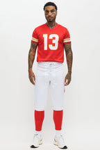 Womens Football Jersey Costume Set with Cropped Top and Panty