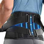 Lower Back Brace with Six-Strip Reinforcement and Reversible Massage Pad All Vera Mart