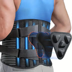 Lower Back Brace with Six-Strip Reinforcement and Reversible Massage Pad All Vera Mart