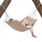 Double Canvas Hammock with 22-Strand Braided Ropes and Carry Bag for Two Adults All Vera Mart
