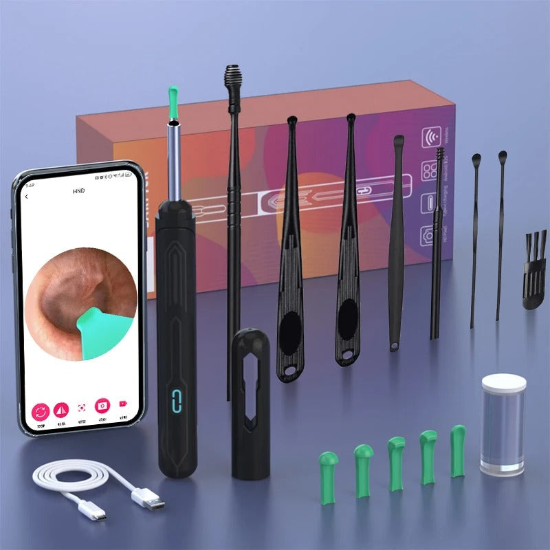 Visual Ear Cleaning Tool with 1296P HD Camera and LED Lights All Vera Mart