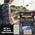 Antenna Signal Booster Stickers with Gold Layer and Peel Stick Installation, Tri Band Compatible All Vera Mart