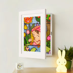 Artwork Display Frame with Magnetic Latch and 150-Sheet Storage Capacity All Vera Mart