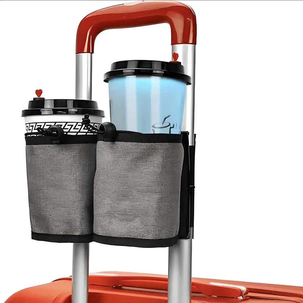 Luggage Drink Holder with Adjustable Cup Opening and Stretchable Band All Vera Mart