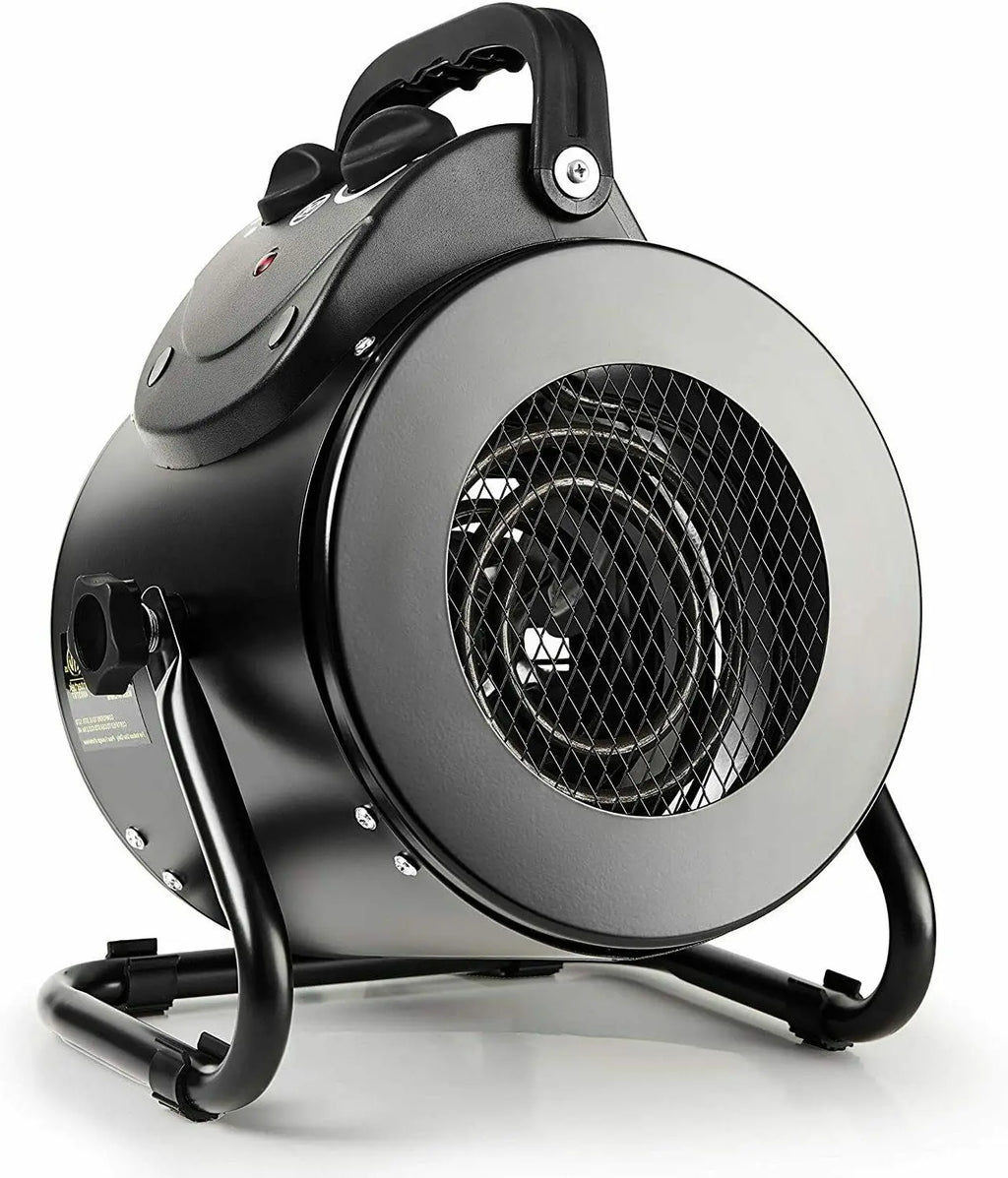Electric Space Heater 1500W with Stainless Steel Coil and Two-Way Fan, Splash-Protected All Vera Mart
