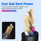 Dual Port Charging Cable with Type C and Micro USB, 3.28ft Length All Vera Mart