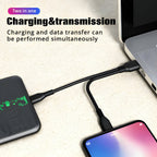 Dual Port Charging Cable with Type C and Micro USB, 3.28ft Length All Vera Mart