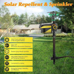 Solar Powered Motion Activated Sprinkler with 300 Degree Coverage for Garden Deer Deterrent All Vera Mart