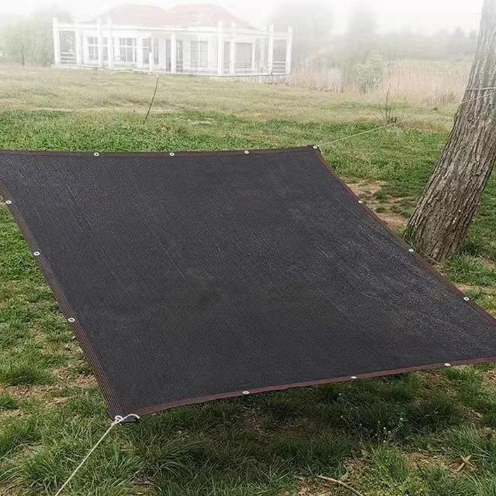 UV Blocking Patio Shade Sail with Breathable Mesh Weave and Metal Grommets All Vera Mart