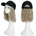 Wavy Synthetic Hair Baseball Cap with Adjustable Strap and Flame Resistant Fibers All Vera Mart