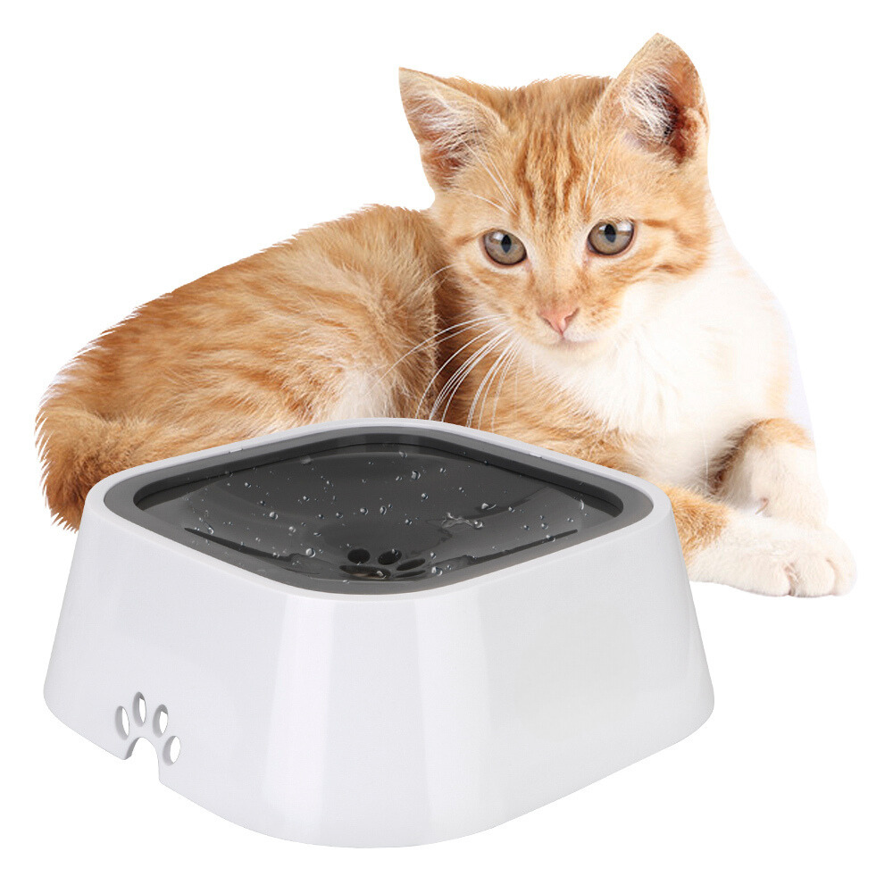 Dog Water Bowl with Floating Disk and 1.5 Liter Reservoir, Anti-Splash Design All Vera Mart