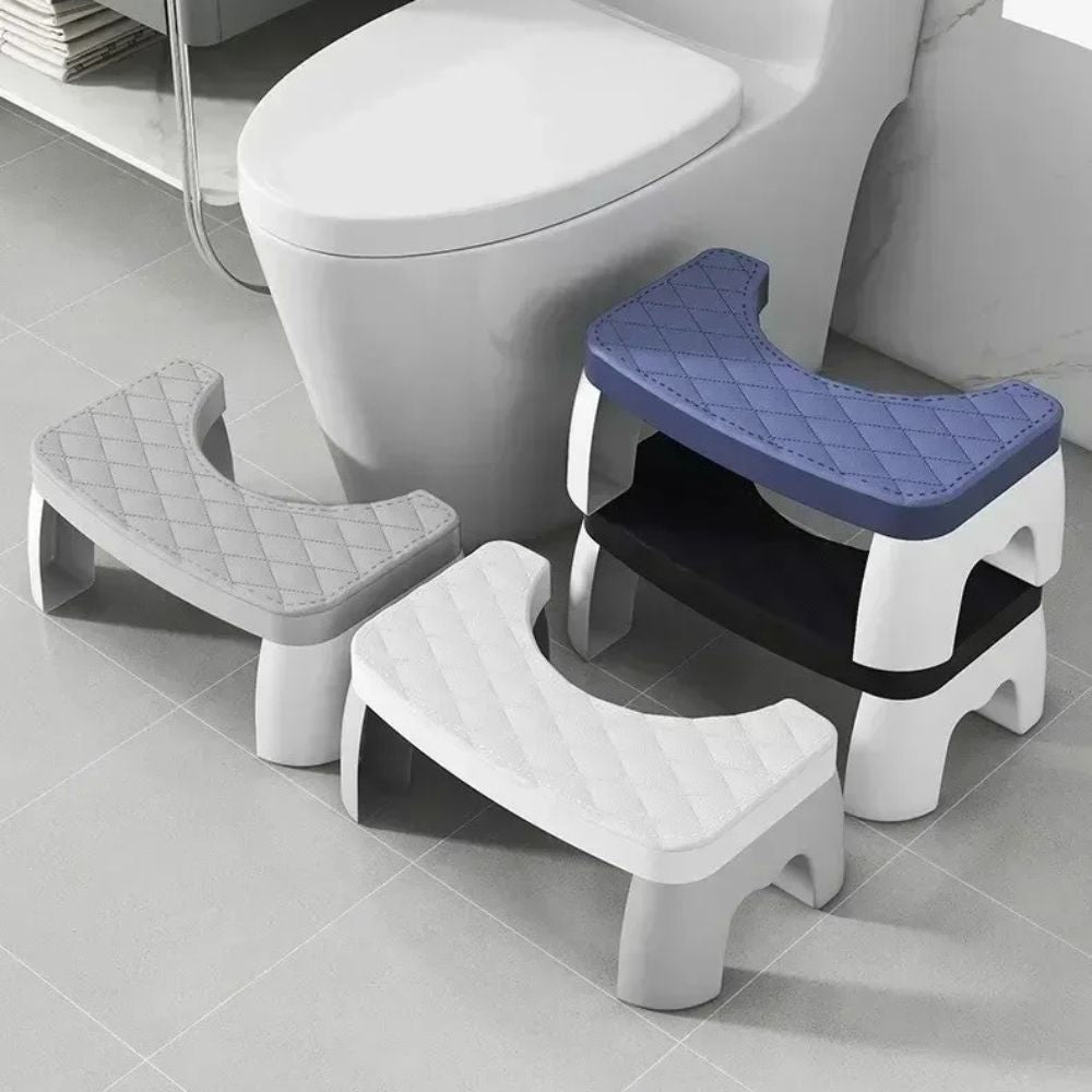 Ergonomic Toilet Squat Stool with Textured Grip Base and Curved Platform All Vera Mart