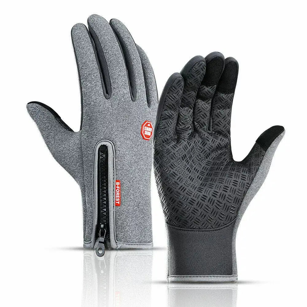 Touchscreen Winter Gloves with Thermal Lining and Silicone Grip, Adjustable Wrist Strap All Vera Mart
