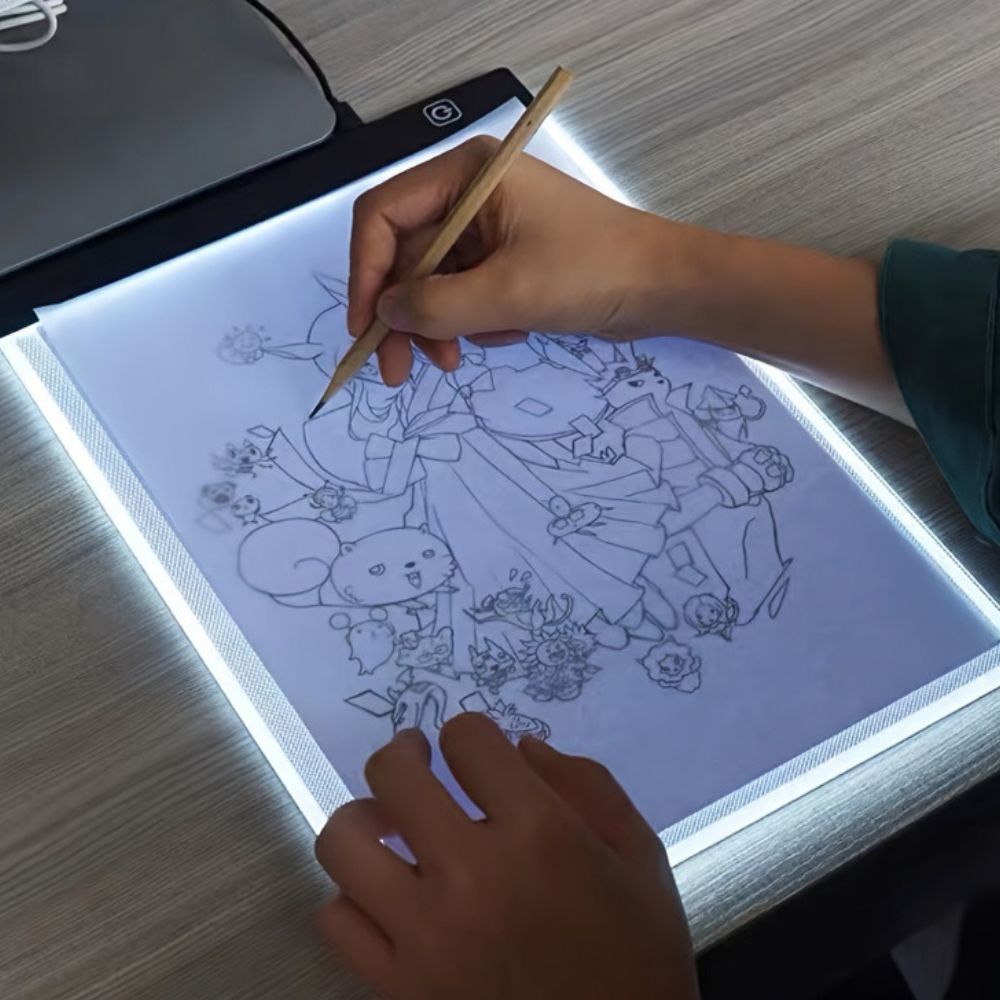 LED Light Pad for Tracing with Three Brightness Settings, A4 A5 Sizes All Vera Mart