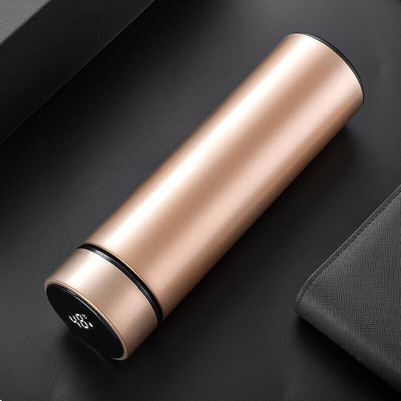 Smart Thermos Bottle with Touch Activated LED Temperature Display, 500ml All Vera Mart