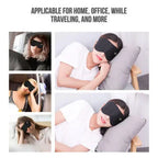 Heated Eye Mask with USB Rechargeable Battery and Gentle Vibration, Removable Silk Cover All Vera Mart