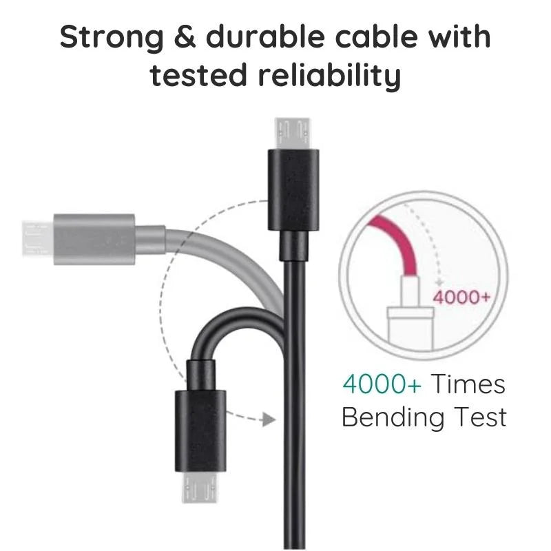 Micro USB Cable 10ft with Data Transfer and Secure Connector All Vera Mart