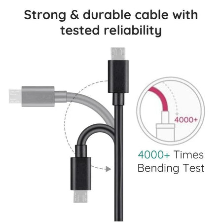 Micro USB Cable 10ft with Data Transfer and Secure Connector All Vera Mart