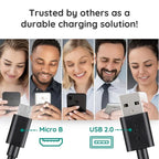 Micro USB Cable 10ft with Data Transfer and Secure Connector All Vera Mart