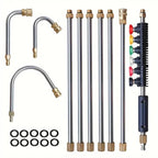 Telescoping Pressure Washer Wand with 10ft Reach and 5 Spray Nozzles for Gutters All Vera Mart