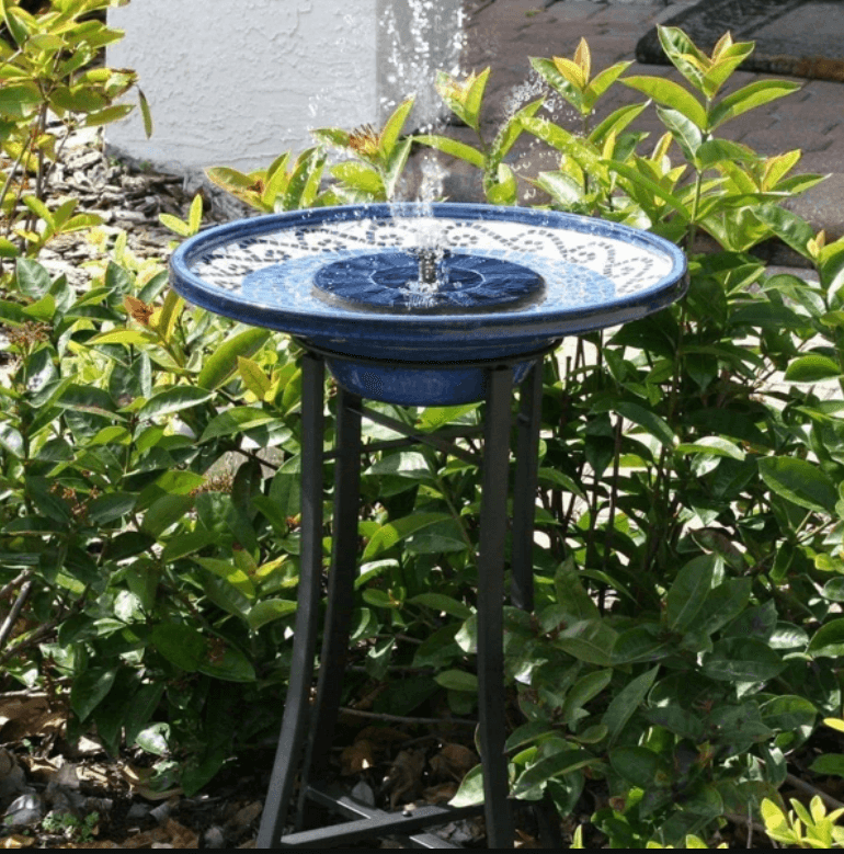 Solar Water Fountain Pump with Four Interchangeable Nozzles for Birdbaths All Vera Mart