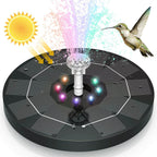Solar Water Fountain Pump with Four Interchangeable Nozzles for Birdbaths All Vera Mart
