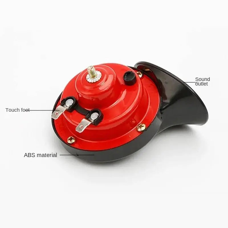 12V Dual-Tone Vehicle Horn with Snail ABS Housing and Waterproof Sealing, Relay Wiring All Vera Mart
