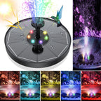 Solar Water Fountain Pump with Four Interchangeable Nozzles for Birdbaths All Vera Mart