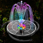 Solar Water Fountain Pump with Four Interchangeable Nozzles for Birdbaths All Vera Mart