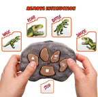 Remote Control Dinosaur Toy with Walking Roar Action and Multicolor LEDs, T-Rex 17 Inch All Vera Mart