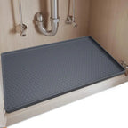 Silicone Under Sink Mat with Raised Edge Containment and Textured Grip Surface, 34x22 Inches All Vera Mart