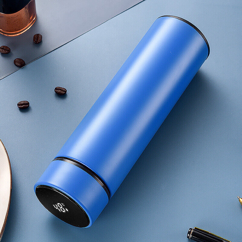 Smart Thermos Bottle with Touch Activated LED Temperature Display, 500ml All Vera Mart